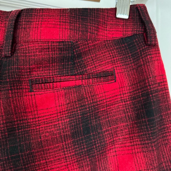 Lucky Brand Red Plaid Wool Cuffed Shorts - Picture 6 of 9